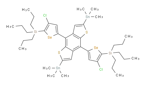 (5,5'-(2,6-bis(trimethylstannyl)benzo[1,2-b:4,5-b']dithiophene-4,8-diyl)bis(3-chloroselenophene-5,2-diyl))bis(tripropylsilane)