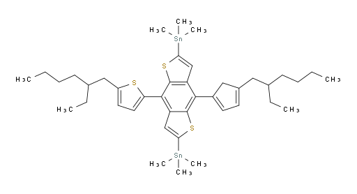 (4-(4-(2-ethylhexyl)cyclopenta-1,3-dien-1-yl)-8-(5-(2-ethylhexyl)thiophen-2-yl)benzo[1,2-b:4,5-b']dithiophene-2,6-diyl)bis(trimethylstannane)