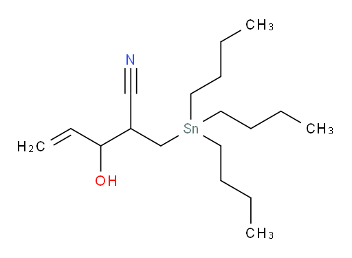 3-hydroxy-2-((tributylstannyl)methyl)pent-4-enenitrile