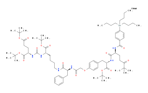 (4S,11S,15S)-三-叔丁基 4-苄基-1-(4-((S)-3-(叔-丁氧基)-2-((S)-6,6-二甲基-5-氧代-2-(4-(三丁基锡基)苯甲酰胺基)庚酰胺基)-3-氧代丙基)苯氧基)-2,5,13-三氧代-3,6,12,14-四氮杂十七烷-11,15,17-三甲酸酯