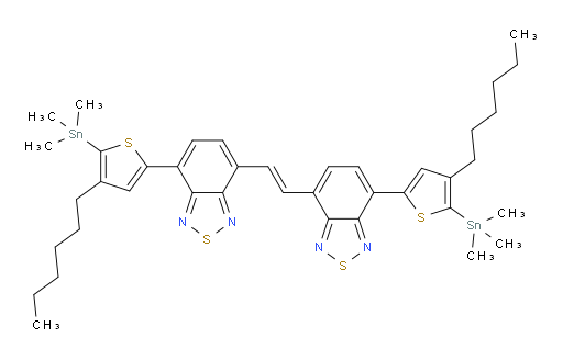 (E)-1,2-双(7-(4-己基-5-(三甲基锡基)噻吩-2-基)苯并[c][1,2,5]噻二唑-4-基)乙烯