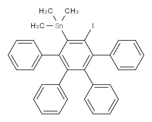 (4'-iodo-5',6'-diphenyl-[1,1':2',1''-terphenyl]-3'-yl)trimethylstannane