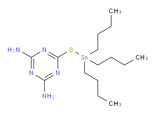 6-((tributylstannyl)thio)-1,3,5-triazine-2,4-diamine