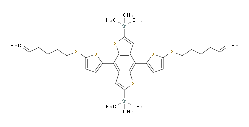 (4,8-bis(5-(hex-5-en-1-ylthio)thiophen-2-yl)benzo[1,2-b:4,5-b']dithiophene-2,6-diyl)bis(trimethylstannane)