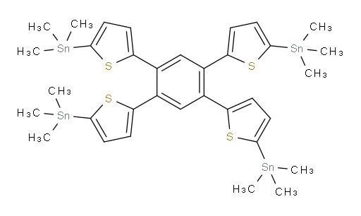 1,2,4,5-tetrakis(5-(trimethylstannyl)thiophen-2-yl)benzene