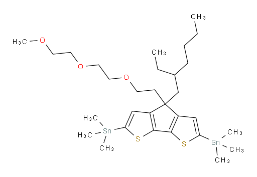 (4-(2-ethylhexyl)-4-(2-(2-(2-methoxyethoxy)ethoxy)ethyl)-4H-cyclopenta[1,2-b:5,4-b']dithiophene-2,6-diyl)bis(trimethylstannane)