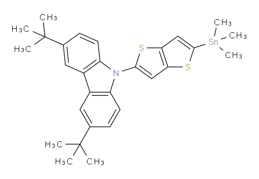 3,6-di-tert-butyl-9-(5-(trimethylstannyl)thieno[3,2-b]thiophen-2-yl)-9H-carbazole