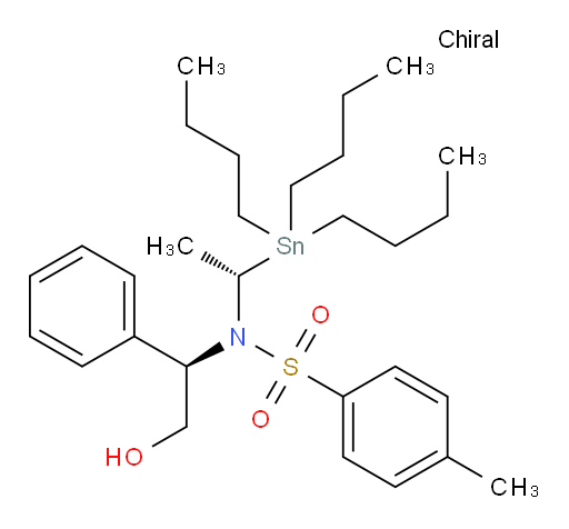 N-((R)-2-hydroxy-1-phenylethyl)-4-methyl-N-((S)-1-(tributylstannyl)ethyl)benzenesulfonamide