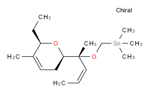 ((((R,Z)-2-((2R,6R)-6-ethyl-5-methyl-3,6-dihydro-2H-pyran-2-yl)pent-3-en-2-yl)oxy)methyl)trimethylstannane