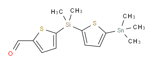 5-(二甲基(5-(三甲基锡基)噻吩-2-基)硅烷基)噻吩-2-甲醛