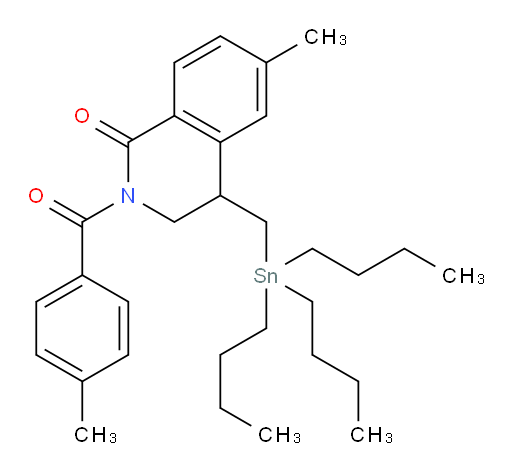 6-methyl-2-(4-methylbenzoyl)-4-((tributylstannyl)methyl)-3,4-dihydroisoquinolin-1(2H)-one