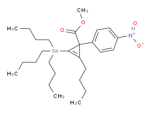 methyl 2-butyl-1-(4-nitrophenyl)-3-(tributylstannyl)cycloprop-2-enecarboxylate