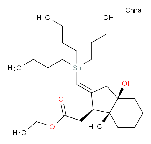 ethyl 2-((1R,3aR,7aR,E)-3a-hydroxy-7a-methyl-2-((tributylstannyl)methylene)octahydro-1H-inden-1-yl)acetate