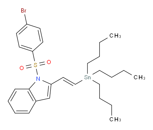 (E)-1-((4-bromophenyl)sulfonyl)-2-(2-(tributylstannyl)vinyl)-1H-indole