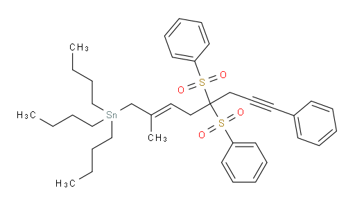 (E)-tributyl(2-methyl-8-phenyl-5,5-bis(phenylsulfonyl)oct-2-en-7-yn-1-yl)stannane