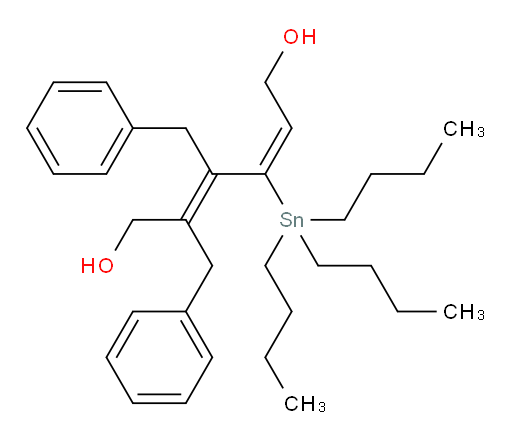 (2E,4E)-2,3-dibenzyl-4-(tributylstannyl)hexa-2,4-diene-1,6-diol