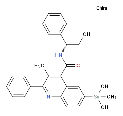 (S)-3-methyl-2-phenyl-N-(1-phenylpropyl)-6-(trimethylstannyl)quinoline-4-carboxamide