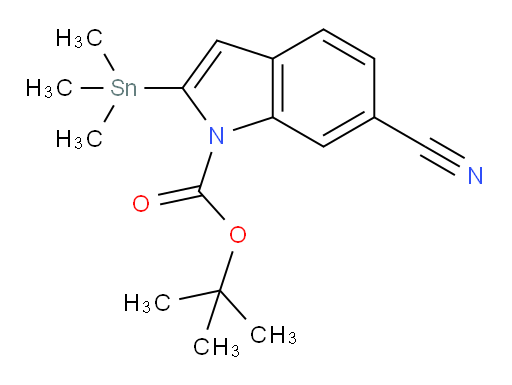 tert-butyl 6-cyano-2-(trimethylstannyl)-1H-indole-1-carboxylate