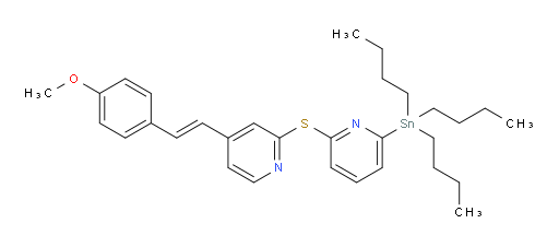 (E)-4-(4-methoxystyryl)-2-((6-(tributylstannyl)pyridin-2-yl)thio)pyridine