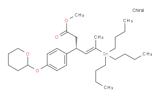 (3R,E)-methyl 3-(4-((tetrahydro-2H-pyran-2-yl)oxy)phenyl)-5-(tributylstannyl)hex-4-enoate