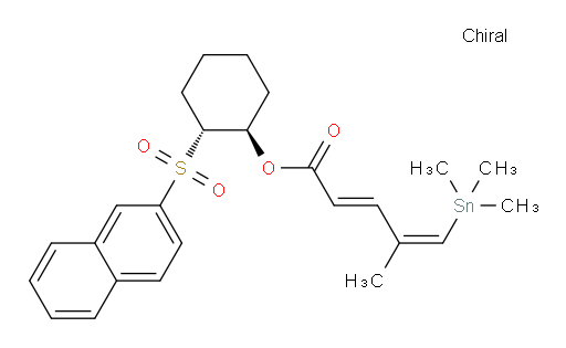 (2E,4Z)-(1R,2R)-2-(naphthalen-2-ylsulfonyl)cyclohexyl 4-methyl-5-(trimethylstannyl)penta-2,4-dienoate