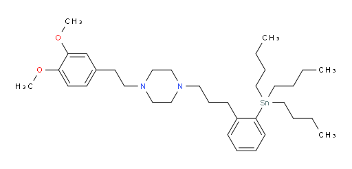 1-(3,4-dimethoxyphenethyl)-4-(3-(2-(tributylstannyl)phenyl)propyl)piperazine