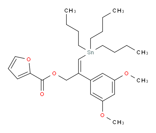 (E)-2-(3,5-dimethoxyphenyl)-3-(tributylstannyl)allyl furan-2-carboxylate