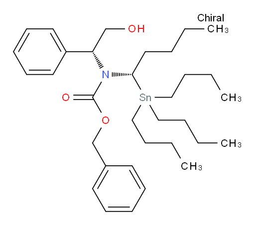 苄基 ((R)-2-羟基-1-苯基乙基)((S)-1-(三丁基锡基)戊基)氨基甲酸酯