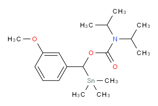 (3-methoxyphenyl)(trimethylstannyl)methyl diisopropylcarbamate
