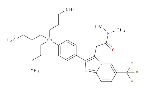 N,N-二甲基-2-(2-(4-(三丁基锡基)苯基)-6-(三氟甲基)咪唑并[1,2-a]吡啶-3-基)乙酰胺