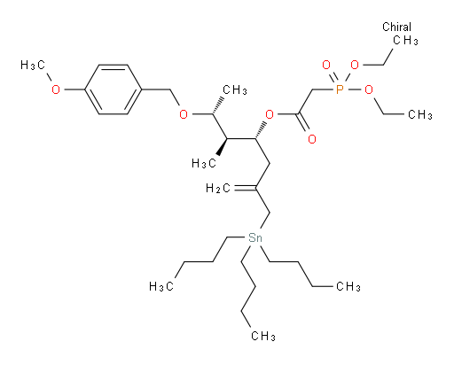 (4R,5S,6R)-6-((4-methoxybenzyl)oxy)-5-methyl-2-((tributylstannyl)methyl)hept-1-en-4-yl 2-(diethoxyphosphoryl)acetate