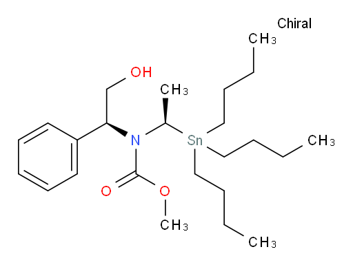 methyl ((S)-2-hydroxy-1-phenylethyl)((R)-1-(tributylstannyl)ethyl)carbamate
