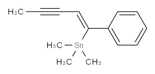 (Z)-trimethyl(1-phenylpent-1-en-3-yn-1-yl)stannane