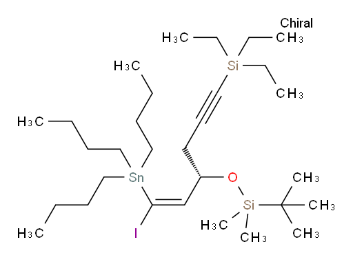 (S,E)-tert-butyl((1-iodo-1-(tributylstannyl)-6-(triethylsilyl)hex-1-en-5-yn-3-yl)oxy)dimethylsilane