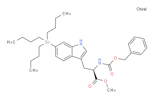 (R)-methyl 2-(((benzyloxy)carbonyl)amino)-3-(6-(tributylstannyl)-1H-indol-3-yl)propanoate