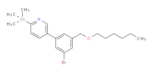 5-(3-溴-5-((己氧基)甲基)苯基)-2-(三甲基锡基)吡啶