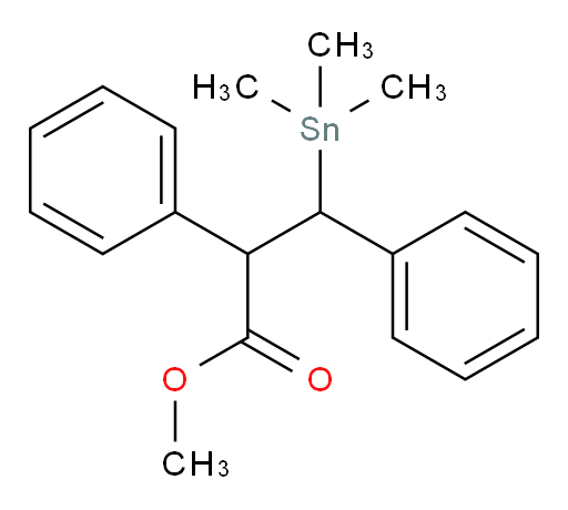 methyl 2,3-diphenyl-3-(trimethylstannyl)propanoate