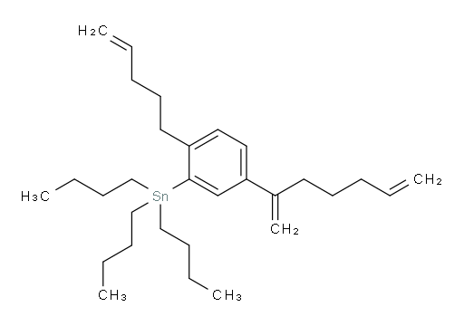 tributyl(5-(hepta-1,6-dien-2-yl)-2-(pent-4-en-1-yl)phenyl)stannane
