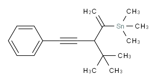 (3-(tert-butyl)-5-phenylpent-1-en-4-yn-2-yl)trimethylstannane
