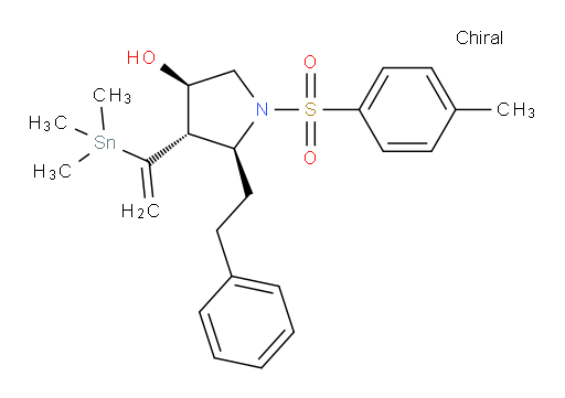(3R,4S,5S)-5-苯乙基-1-对甲苯磺酰基-4-(1-(三甲基锡基)乙烯基)吡咯烷-3-醇
