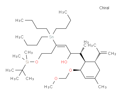 (2R,E)-7-((tert-butyldimethylsilyl)oxy)-2-((1R,2S,6R)-2-(methoxymethoxy)-4-methyl-6-(prop-1-en-2-yl)cyclohex-3-en-1-yl)-5-(tributylstannyl)hept-4-en-3-ol