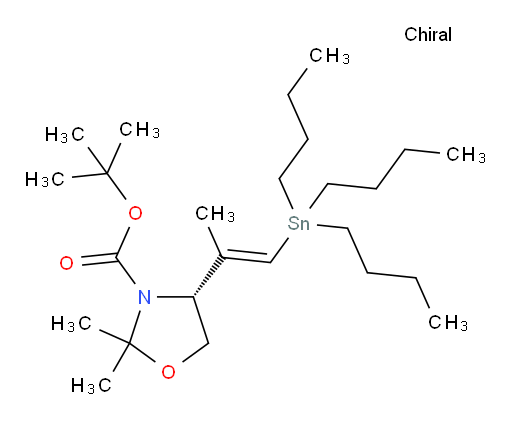 (R,E)-叔丁基 2,2-二甲基-4-(1-(三丁基锡基)丙-1-烯-2-基)噁唑烷-3-甲酸酯