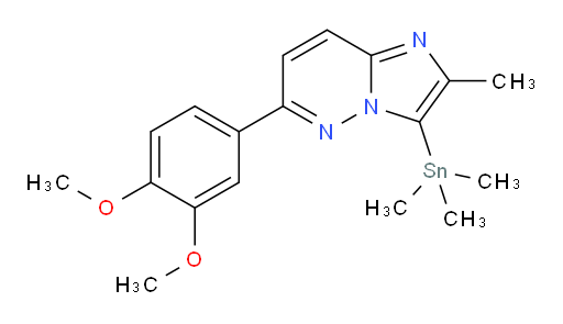 6-(3,4-dimethoxyphenyl)-2-methyl-3-(trimethylstannyl)imidazo[1,2-b]pyridazine