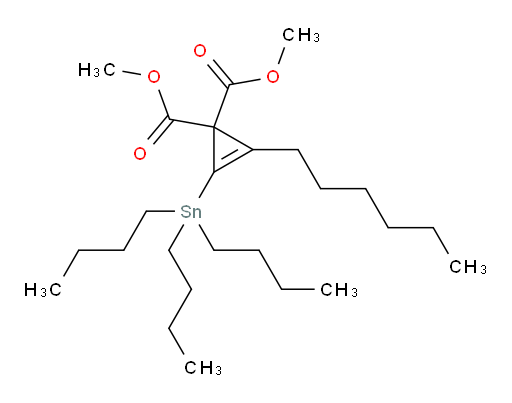 dimethyl 2-hexyl-3-(tributylstannyl)cycloprop-2-ene-1,1-dicarboxylate