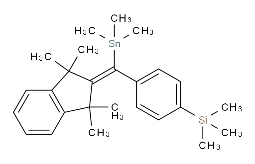trimethyl(4-((1,1,3,3-tetramethyl-1H-inden-2(3H)-ylidene)(trimethylstannyl)methyl)phenyl)silane