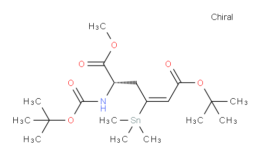 (S,E)-1-叔丁基 6-甲基 5-(BOC-氨基)-3-(三甲基锡基)己-2-烯二酸酯