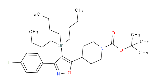 tert-butyl 4-(3-(4-fluorophenyl)-4-(tributylstannyl)isoxazol-5-yl)piperidine-1-carboxylate