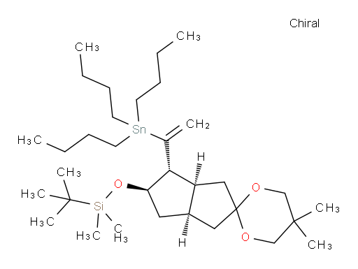 tert-butyl(((3a'S,4'R,5'R,6a'R)-5,5-dimethyl-4'-(1-(tributylstannyl)vinyl)hexahydro-1'H-spiro[[1,3]dioxane-2,2'-pentalen]-5'-yl)oxy)dimethylsilane