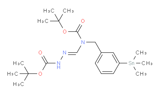 (E)-tert-butyl 2-(((tert-butoxycarbonyl)(3-(trimethylstannyl)benzyl)amino)methylene)hydrazinecarboxylate