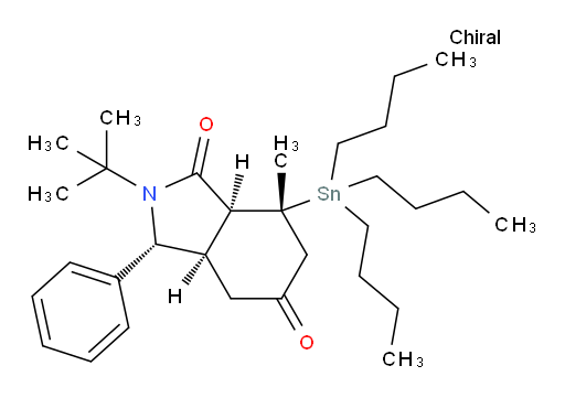 (3R,3aR,7R,7aS)-2-(tert-butyl)-7-methyl-3-phenyl-7-(tributylstannyl)hexahydro-1H-isoindole-1,5(6H)-dione
